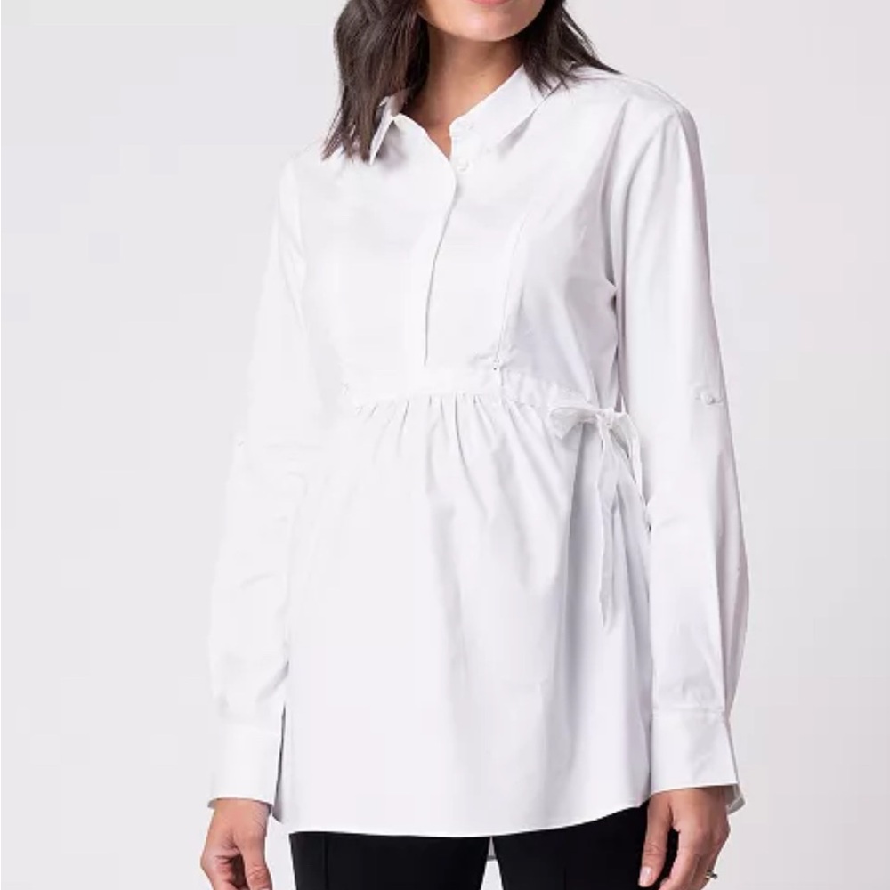 Maternity button down